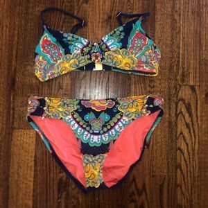 Nanette Lepore Patterned Bikini Set Size Small